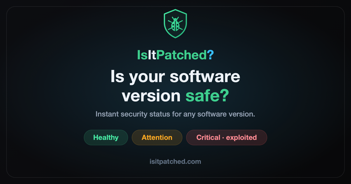 Authentik Is authentik 2026.5.7 patched? Security status | IsItPatched