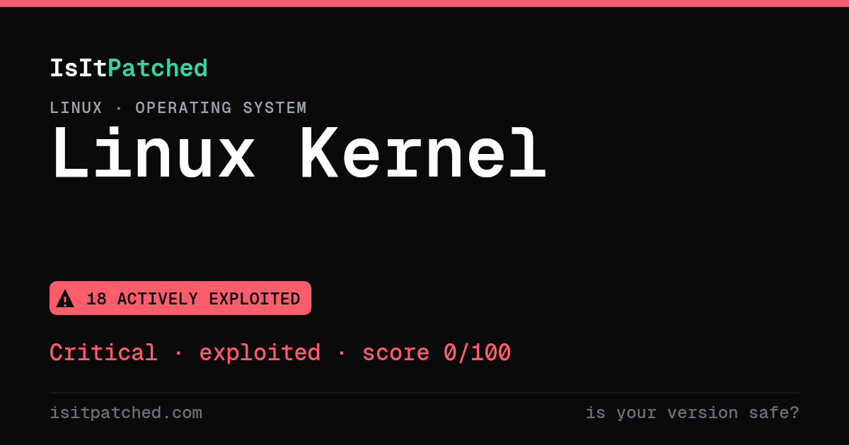 Linux Kernel end-of-life dates & support status (2026) | IsItPatched